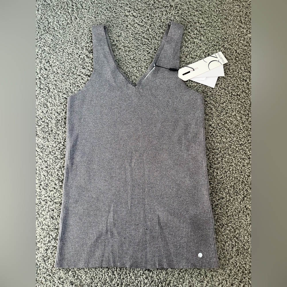 Q2 Gray Ribbed Camisole